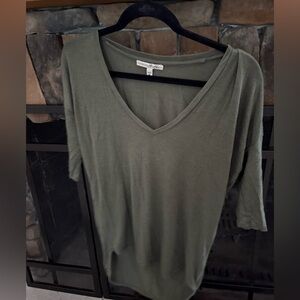 Express Green 3/4 Sleeve Relaxed Tee